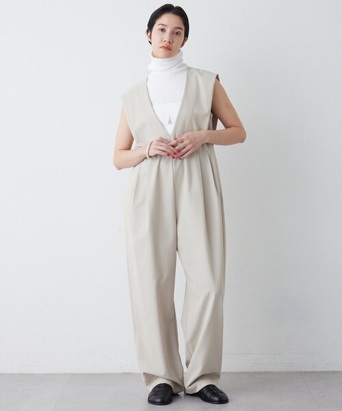 THE PAUSE（ザ ポーズ）の「【THE PAUSE】ドレープジャンプスーツ（つなぎ/オールインワン・レディース・ブラック/ベージュ・FREE）」の19枚目の写真