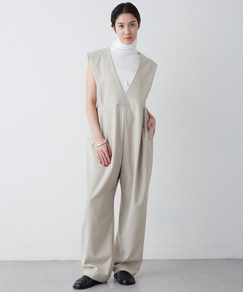 THE PAUSE（ザ ポーズ）の「【THE PAUSE】ドレープジャンプスーツ（つなぎ/オールインワン・レディース・ブラック/ベージュ・FREE）」の20枚目の写真