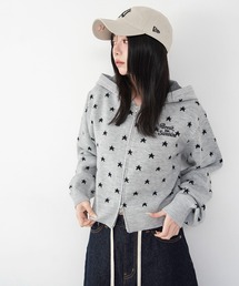 WEGO | WEGO/【26年春新作】総柄ジャガードニットZIPパーカー(パーカー)