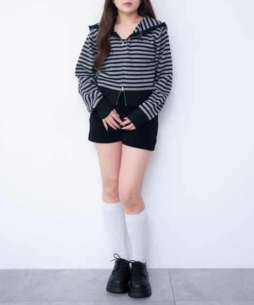 WEGO（ウィゴー）の「WEGO/【26年春新作】総柄ジャガードニットZIPパーカー（パーカー・レディース・その他1/その他2・FREE）」の3枚目の写真