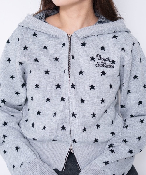 WEGO（ウィゴー）の「WEGO/【26年春新作】総柄ジャガードニットZIPパーカー（パーカー・レディース・その他1/その他2・FREE）」の5枚目の写真