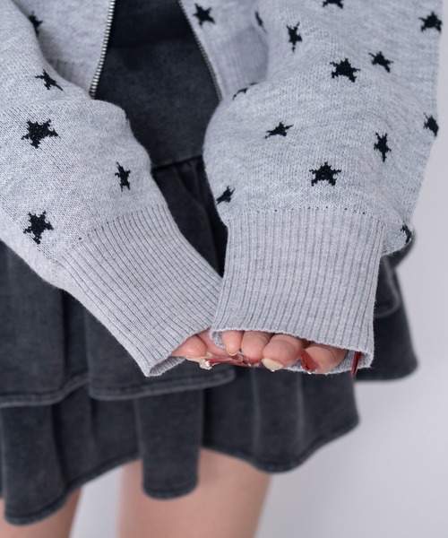 WEGO（ウィゴー）の「WEGO/【26年春新作】総柄ジャガードニットZIPパーカー（パーカー・レディース・その他1/その他2・FREE）」の8枚目の写真