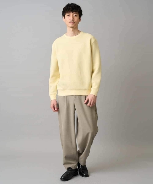 a.v.v（アーヴェヴェ）の「【イージーケア/洗濯機で洗える/毛玉になりにくい/ストレッチ】サッカーダンボールプルオーバー（Tシャツ/カットソー・メンズ・ライトグレー/ダークインディゴブルー/クリーム・48/50/46）」の5枚目の写真