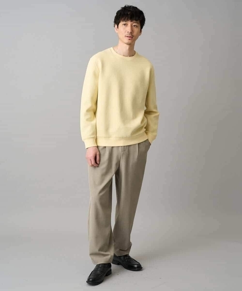 a.v.v（アーヴェヴェ）の「【イージーケア/洗濯機で洗える/毛玉になりにくい/ストレッチ】サッカーダンボールプルオーバー（Tシャツ/カットソー・メンズ・ライトグレー/ダークインディゴブルー/クリーム・48/50/46）」の6枚目の写真