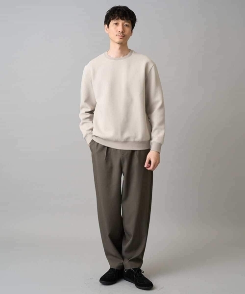 a.v.v（アーヴェヴェ）の「【イージーケア/洗濯機で洗える/毛玉になりにくい/ストレッチ】サッカーダンボールプルオーバー（Tシャツ/カットソー・メンズ・ライトグレー/ダークインディゴブルー/クリーム・48/50/46）」の15枚目の写真