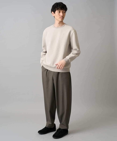 a.v.v（アーヴェヴェ）の「【イージーケア/洗濯機で洗える/毛玉になりにくい/ストレッチ】サッカーダンボールプルオーバー（Tシャツ/カットソー・メンズ・ライトグレー/ダークインディゴブルー/クリーム・48/50/46）」の16枚目の写真