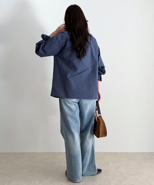 fredy emue（フレディエミュ）の「チェックフリルカラーブラウス（シャツ/ブラウス・レディース・ブルー系その他/ブラック系その他・38）」の5枚目の写真