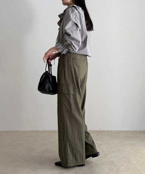 fredy emue（フレディエミュ）の「チェックフリルカラーブラウス（シャツ/ブラウス・レディース・ブルー系その他/ブラック系その他・38）」の18枚目の写真