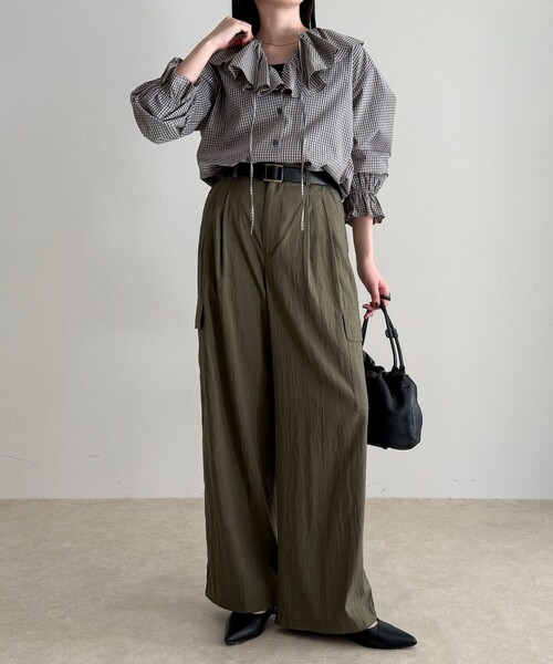 fredy emue（フレディエミュ）の「チェックフリルカラーブラウス（シャツ/ブラウス・レディース・ブルー系その他/ブラック系その他・38）」の20枚目の写真