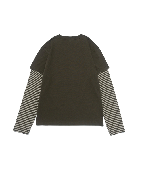 CARGOBROS FOR WOMAN(カーゴブロスフォーウィメン)の「ヴィンテージサークルレイヤード長袖Tシャツ(カーキ)(Tシャツ/カットソー・レディース・その他・FREE)」の4枚目の写真