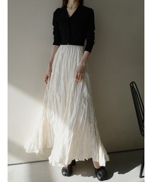 amel | 【RE ARRIVAL】ワッシャーボリュームロングスカート / アイボリー(スカート)