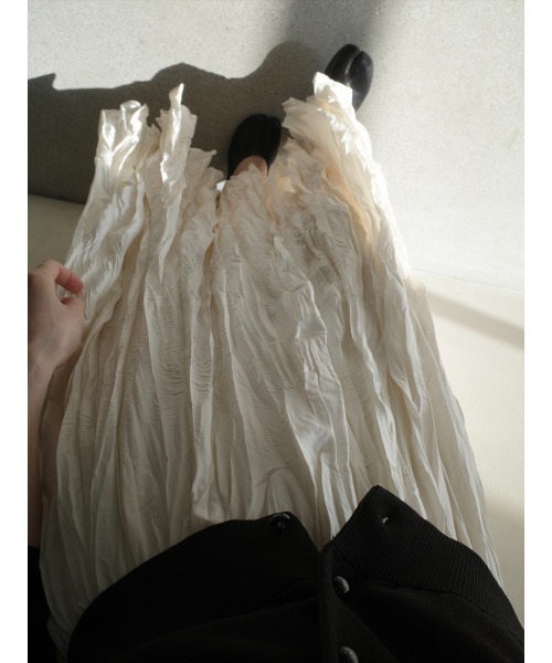 amel（エイメル）の「【RE ARRIVAL】ワッシャーボリュームロングスカート / アイボリー（スカート・レディース・アイボリー・FREE）」の12枚目の写真