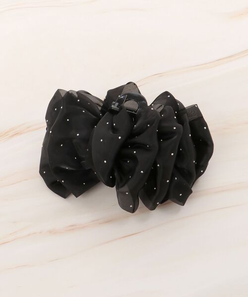 MAJESTIC LEGON(マジェスティックレゴン)の「キラキラボリュームヘアクリップ(バレッタ/ヘアクリップ・レディース・アイボリー/ブラック・FREE)」の7枚目の写真