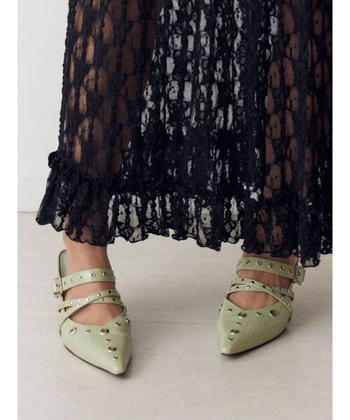 jouetie（ジュエティ）の「ハトメポインテッドパンプス（パンプス・レディース・グリーン/ブラック・LARGE/MEDIUM）」の13枚目の写真