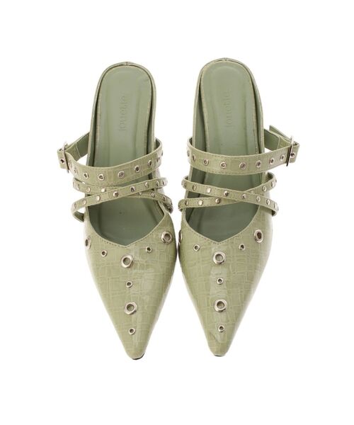 jouetie（ジュエティ）の「ハトメポインテッドパンプス（パンプス・レディース・グリーン/ブラック・LARGE/MEDIUM）」の5枚目の写真