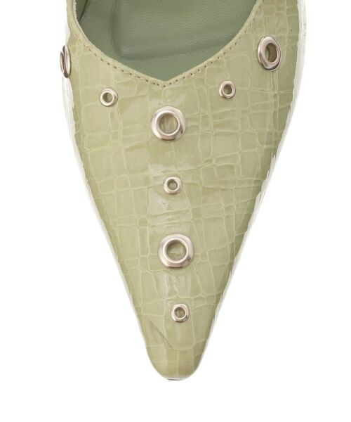 jouetie（ジュエティ）の「ハトメポインテッドパンプス（パンプス・レディース・グリーン/ブラック・LARGE/MEDIUM）」の3枚目の写真