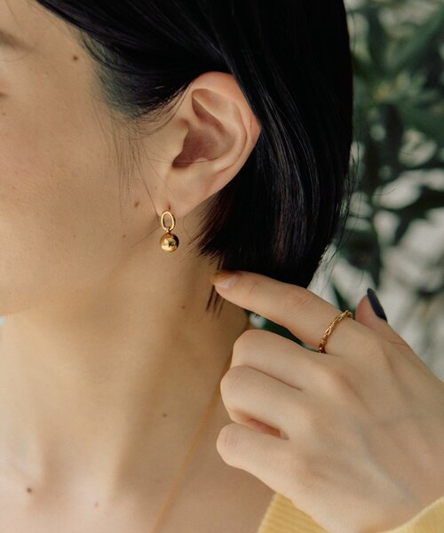 ear PAPILLONNER(イアパピヨネ)の「《金属アレルギー対応/ステンレス》リング×ボールピアス(ピアス(両耳用)・レディース・シルバー/ゴールド・FREE)」の10枚目の写真
