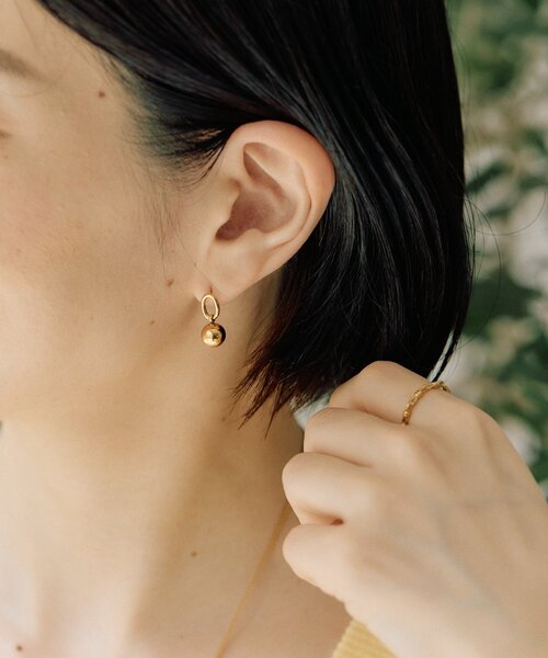 ear PAPILLONNER(イアパピヨネ)の「《金属アレルギー対応/ステンレス》リング×ボールピアス(ピアス(両耳用)・レディース・シルバー/ゴールド・FREE)」の12枚目の写真