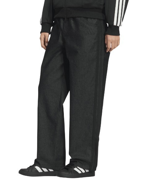 adidas（アディダス）の「アディダス adidas STADIUM CHROME ルーズフィット デニムパンツ（デニムパンツ・レディース・オフホワイト/ブラック/ネイビー・M/L/S）」の22枚目の写真