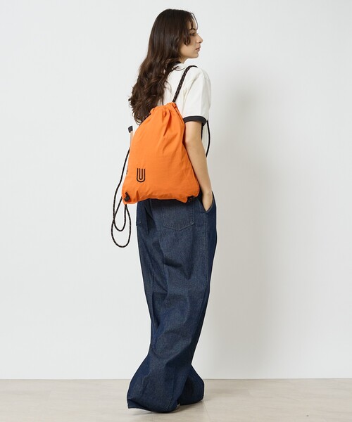 UNIVERSAL OVERALL（ユニバーサルオーバーオール）の「【UNIVERSALOVERALL / ユニバーサルオーバーオール】ダブルリンクル ナイロン ナップザック / リュック（バックパック/リュック・メンズ・ホワイト/ブラック/ブルー/ダークグリーン/ラベンダー/オレンジ・フリー）」の7枚目の写真