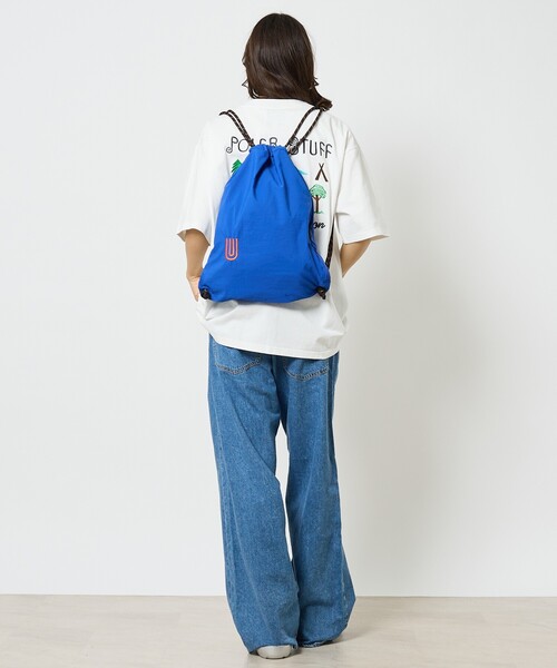 UNIVERSAL OVERALL（ユニバーサルオーバーオール）の「【UNIVERSALOVERALL / ユニバーサルオーバーオール】ダブルリンクル ナイロン ナップザック / リュック（バックパック/リュック・メンズ・ホワイト/ブラック/ブルー/ダークグリーン/ラベンダー/オレンジ・フリー）」の22枚目の写真