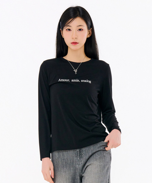 CHASECULT(チェイスカルト)の「レディースエッセンシャルTシャツ-FAZG5151B03(Tシャツ/カットソー・レディース・ブラック・90/85/95)」の2枚目の写真