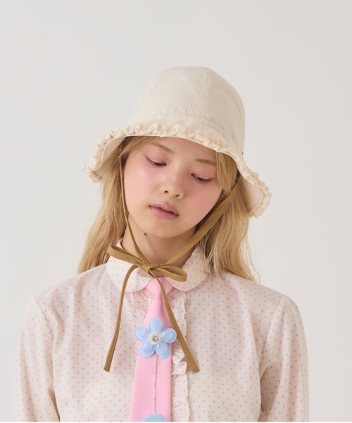 kaorinomori（カオリノモリ）の「kaorinomori  ポプルチューリップ / カオリノモリ（ハット・レディース・ネイビー/クリーム/ピンク・M/57.5cm）」の17枚目の写真