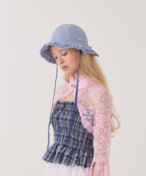 kaorinomori（カオリノモリ）の「kaorinomori  ポプルチューリップ / カオリノモリ（ハット・レディース・ネイビー/クリーム/ピンク・M/57.5cm）」の20枚目の写真