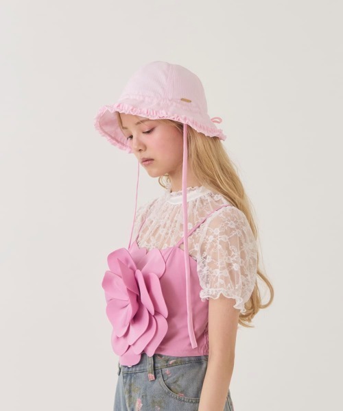 kaorinomori（カオリノモリ）の「kaorinomori  ポプルチューリップ / カオリノモリ（ハット・レディース・ネイビー/クリーム/ピンク・M/57.5cm）」の12枚目の写真