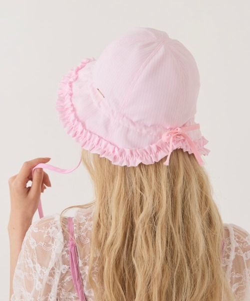 kaorinomori（カオリノモリ）の「kaorinomori  ポプルチューリップ / カオリノモリ（ハット・レディース・ネイビー/クリーム/ピンク・M/57.5cm）」の13枚目の写真