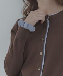 URBAN RESEARCH Sonny Label（アーバンリサーチサニーレーベル）の「配色フリルニットカーディガン（カーディガン/ボレロ）」