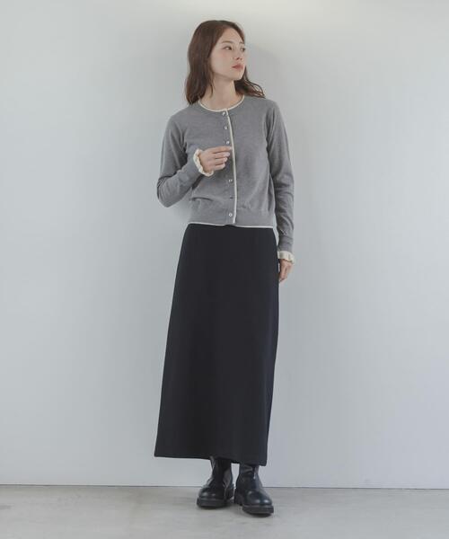 URBAN RESEARCH Sonny Label(アーバンリサーチサニーレーベル)の「配色フリルニットカーディガン(カーディガン/ボレロ・レディース・ブラウン/ネイビー/グレー・FREE)」の19枚目の写真