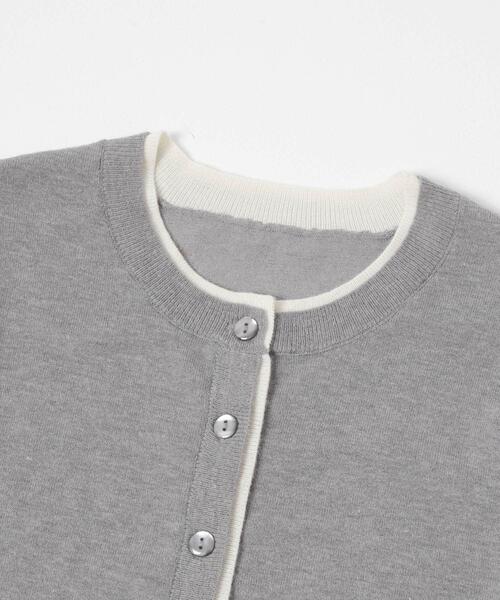 URBAN RESEARCH Sonny Label(アーバンリサーチサニーレーベル)の「配色フリルニットカーディガン(カーディガン/ボレロ・レディース・ブラウン/ネイビー/グレー・FREE)」の16枚目の写真