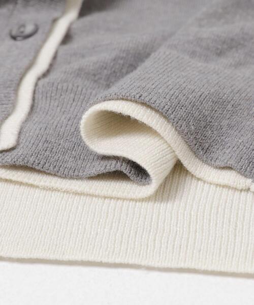 URBAN RESEARCH Sonny Label(アーバンリサーチサニーレーベル)の「配色フリルニットカーディガン(カーディガン/ボレロ・レディース・ブラウン/ネイビー/グレー・FREE)」の13枚目の写真