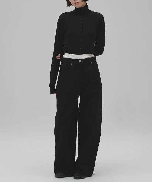 TODAYFUL(トゥデイフル)の「【TODAYFUL/トゥデイフル】Turtleneck Button Knit/タートルネックボタンニット(ニット/セーター・レディース・チャコールグレー/ブラック/ブラウン・FREE)」の4枚目の写真