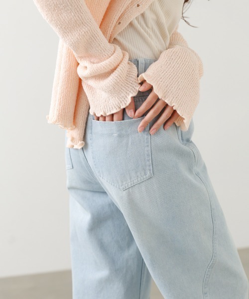 Bab(バブ)の「【選べるサイズ展開】ウェーブラインデニムパンツ(デニムパンツ・レディース・インディゴブルー/ライトブルー・L/M/S)」の5枚目の写真