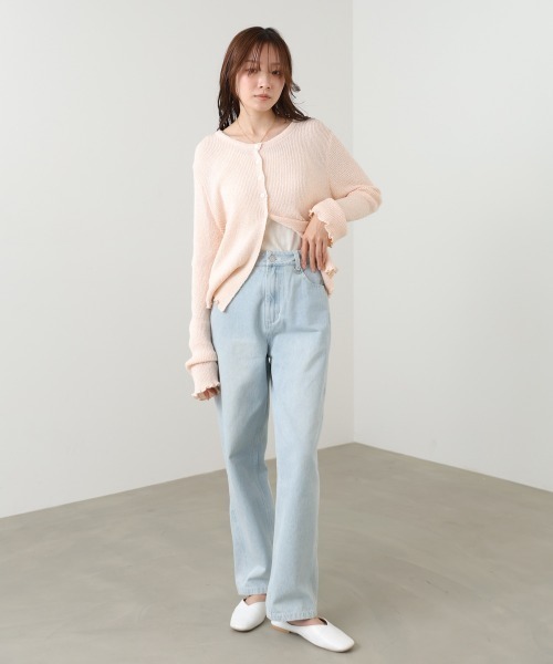 Bab(バブ)の「【選べるサイズ展開】ウェーブラインデニムパンツ(デニムパンツ・レディース・インディゴブルー/ライトブルー・L/M/S)」の7枚目の写真