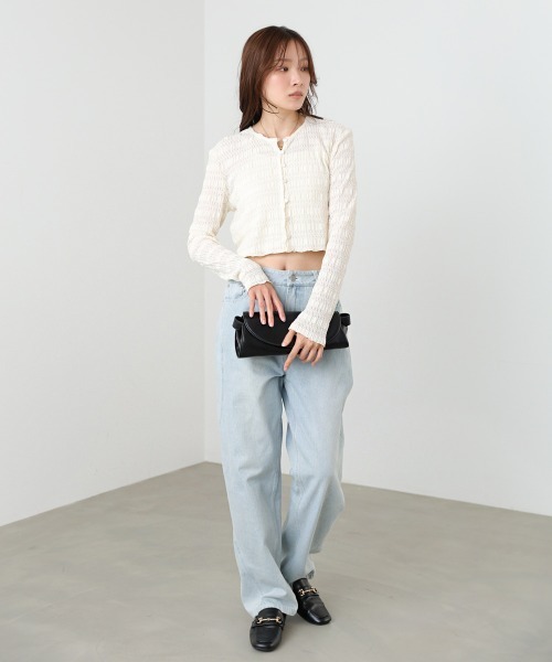 Bab(バブ)の「【選べるサイズ展開】ウェーブラインデニムパンツ(デニムパンツ・レディース・インディゴブルー/ライトブルー・L/M/S)」の10枚目の写真