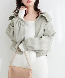 natural couture | フード付きショートマンパ(マウンテンパーカー)