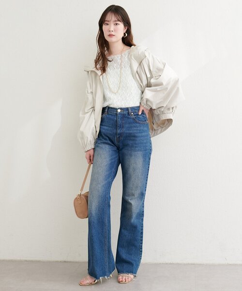 natural couture（ナチュラルクチュール）の「フード付きショートマンパ（マウンテンパーカー・レディース・ブラック/カーキ/グレイッシュベージュ/アイボリー・FREE）」の9枚目の写真