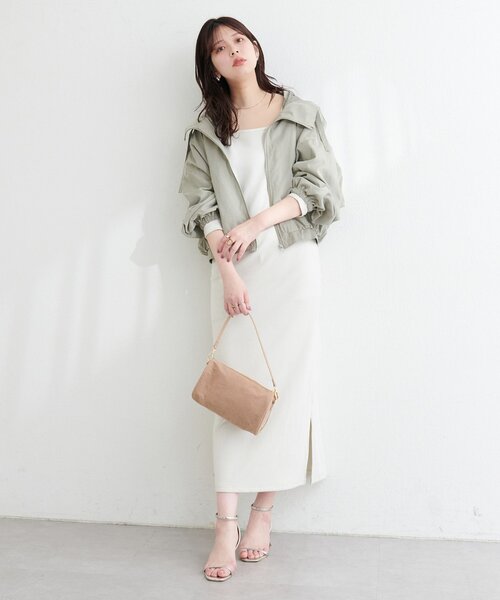 natural couture（ナチュラルクチュール）の「フード付きショートマンパ（マウンテンパーカー・レディース・ブラック/カーキ/グレイッシュベージュ/アイボリー・FREE）」の15枚目の写真