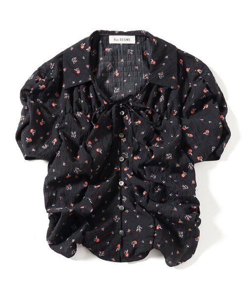 Ray BEAMS（レイビームス）の「フラワー プリント シャーリング シャツ（シャツ/ブラウス・レディース・オフホワイト/ブラック・ONE SIZE）」の18枚目の写真