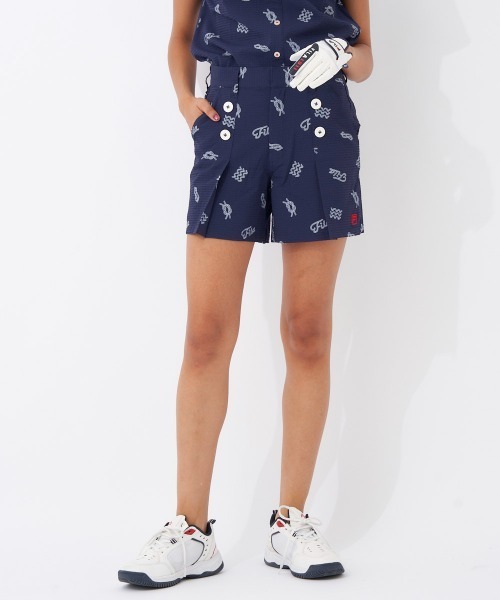 FILA GOLF(フィラゴルフ )の「ストレッチキュロットスカート(スカート・レディース・ネイビー/ホワイト・SMALL/MEDIUM/LARGE)」の1枚目の写真