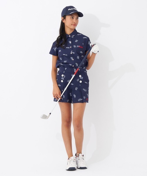 FILA GOLF(フィラゴルフ )の「ストレッチキュロットスカート(スカート・レディース・ネイビー/ホワイト・SMALL/MEDIUM/LARGE)」の3枚目の写真