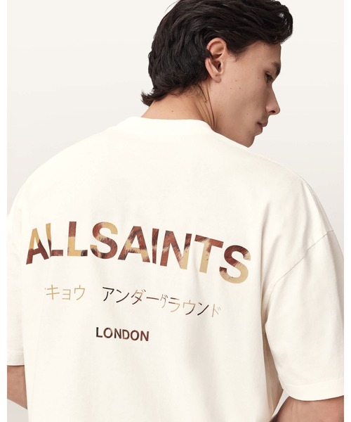 ALLSAINTS(オールセインツ)の「UNDERGROUND OVERSIZED CREW NECK T-SHIRT | アンダーグラウンド オーバーサイズ クルー ネック Tシャツ(Tシャツ/カットソー・メンズ・ホワイト系その他・S/M/XS/L)」の2枚目の写真