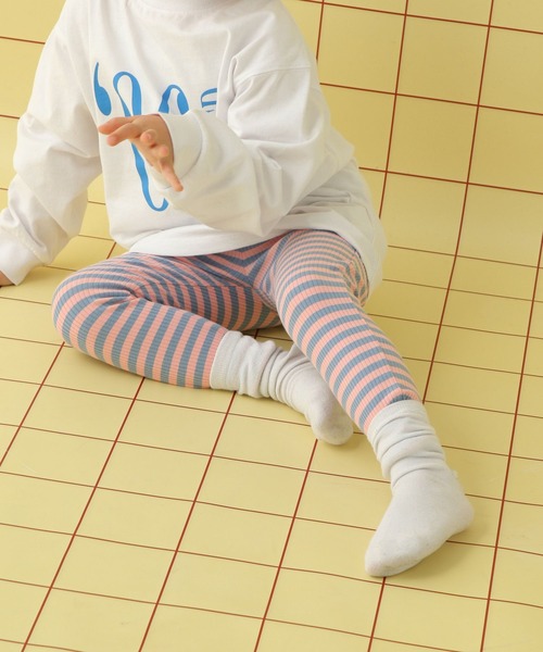 LEPSIM（レプシィム）の「【KIDS】リブレギンス　639354（レギンス/スパッツ・キッズ・ブラック/オレンジ/ライトピンク・100/120/130/110）」の2枚目の写真