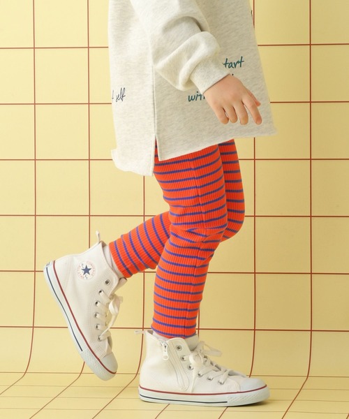 LEPSIM（レプシィム）の「【KIDS】リブレギンス　639354（レギンス/スパッツ・キッズ・ブラック/オレンジ/ライトピンク・100/120/130/110）」の3枚目の写真