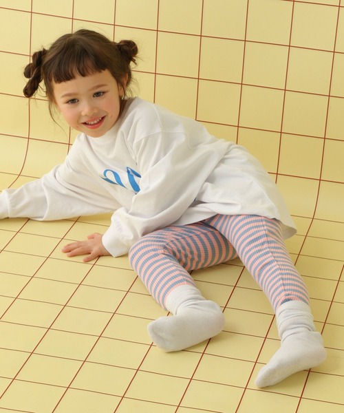 LEPSIM（レプシィム）の「【KIDS】リブレギンス　639354（レギンス/スパッツ・キッズ・ブラック/オレンジ/ライトピンク・100/120/130/110）」の7枚目の写真