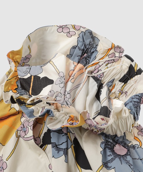 MARNI（マルニ）の「MELODIA / ポプリンフレアスカート（スカート・レディース・クリーム・38(M)/40(L)）」の4枚目の写真