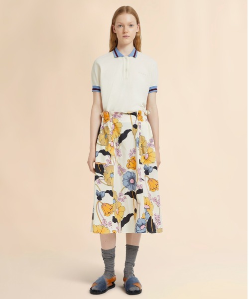 MARNI（マルニ）の「MELODIA / ポプリンフレアスカート（スカート・レディース・クリーム・38(M)/40(L)）」の6枚目の写真